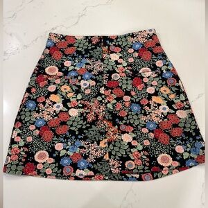 Zara Floral A-Line Skirt